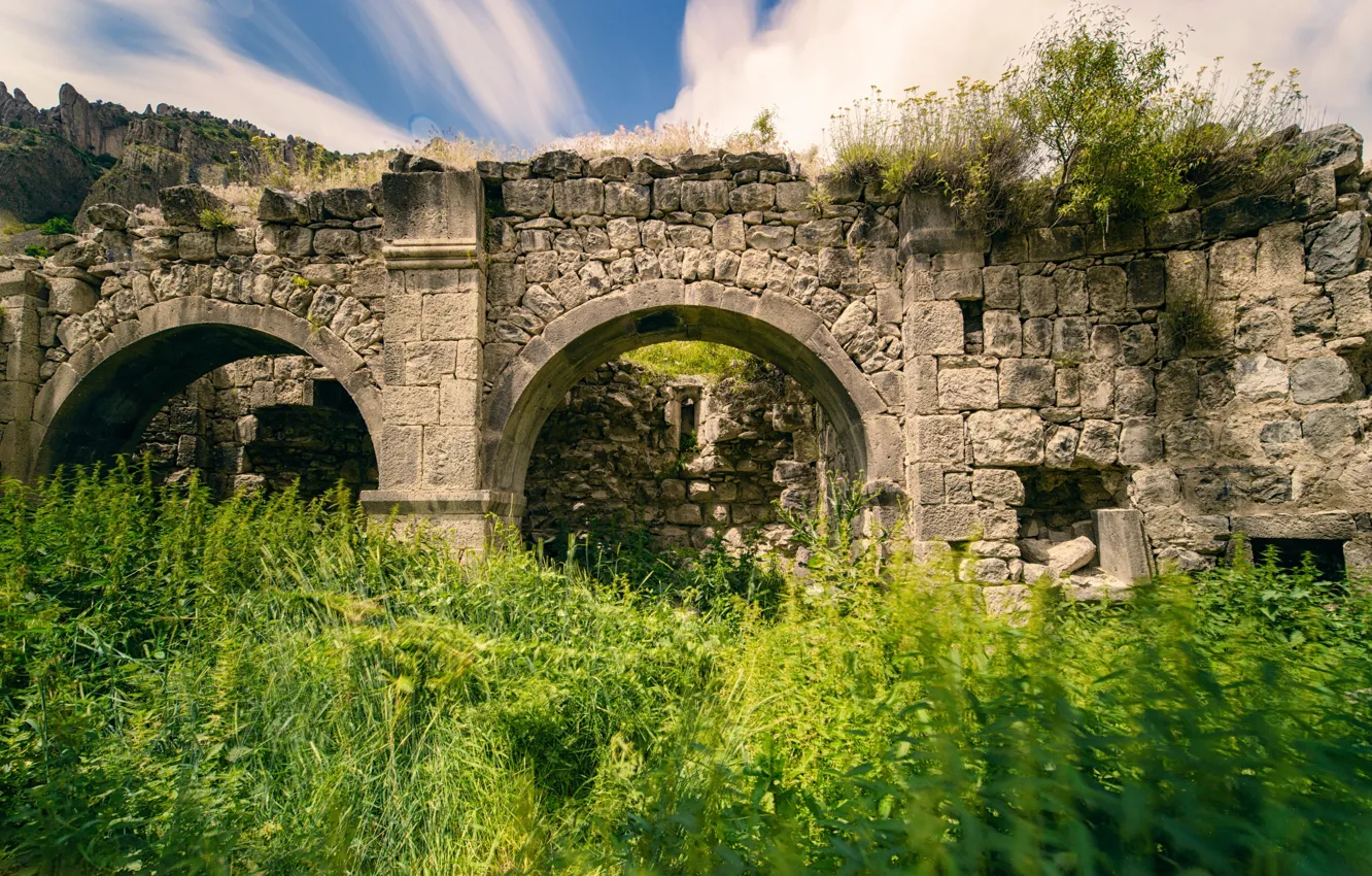 Фото обои руины, монастырь, Армения