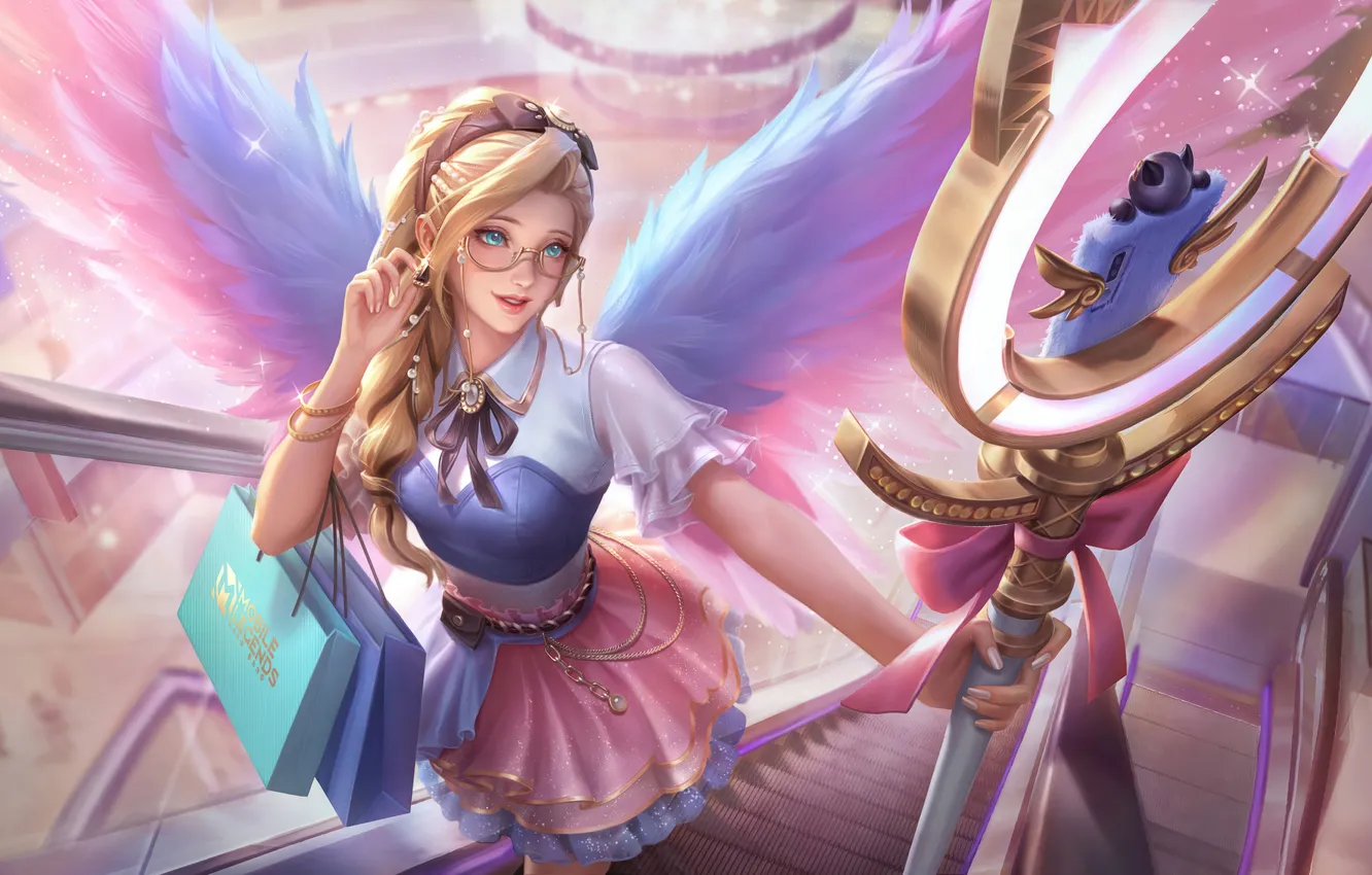 Фото обои Art, Skin, MOBA, Rafaela, Mobile Legends, Mobile Legends Bang Bang, MLBB, Seraphic selfie