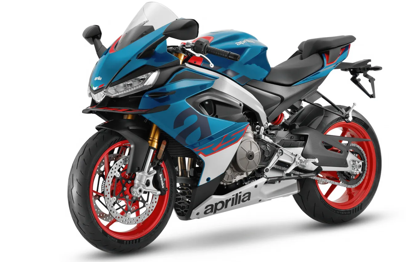 Фото обои Aprilia, Bikes, White background, 2025, Sports bikes, Aprilia RS 660