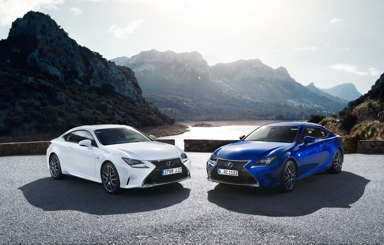 Фото обои белый, синий, Lexus, лексус, F-Sport