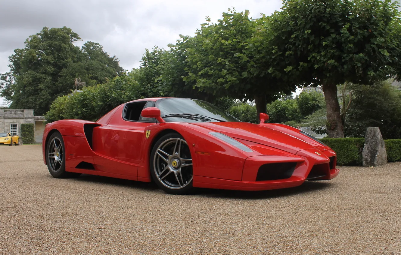 Фото обои Ferrari, red, supercar, Enzo
