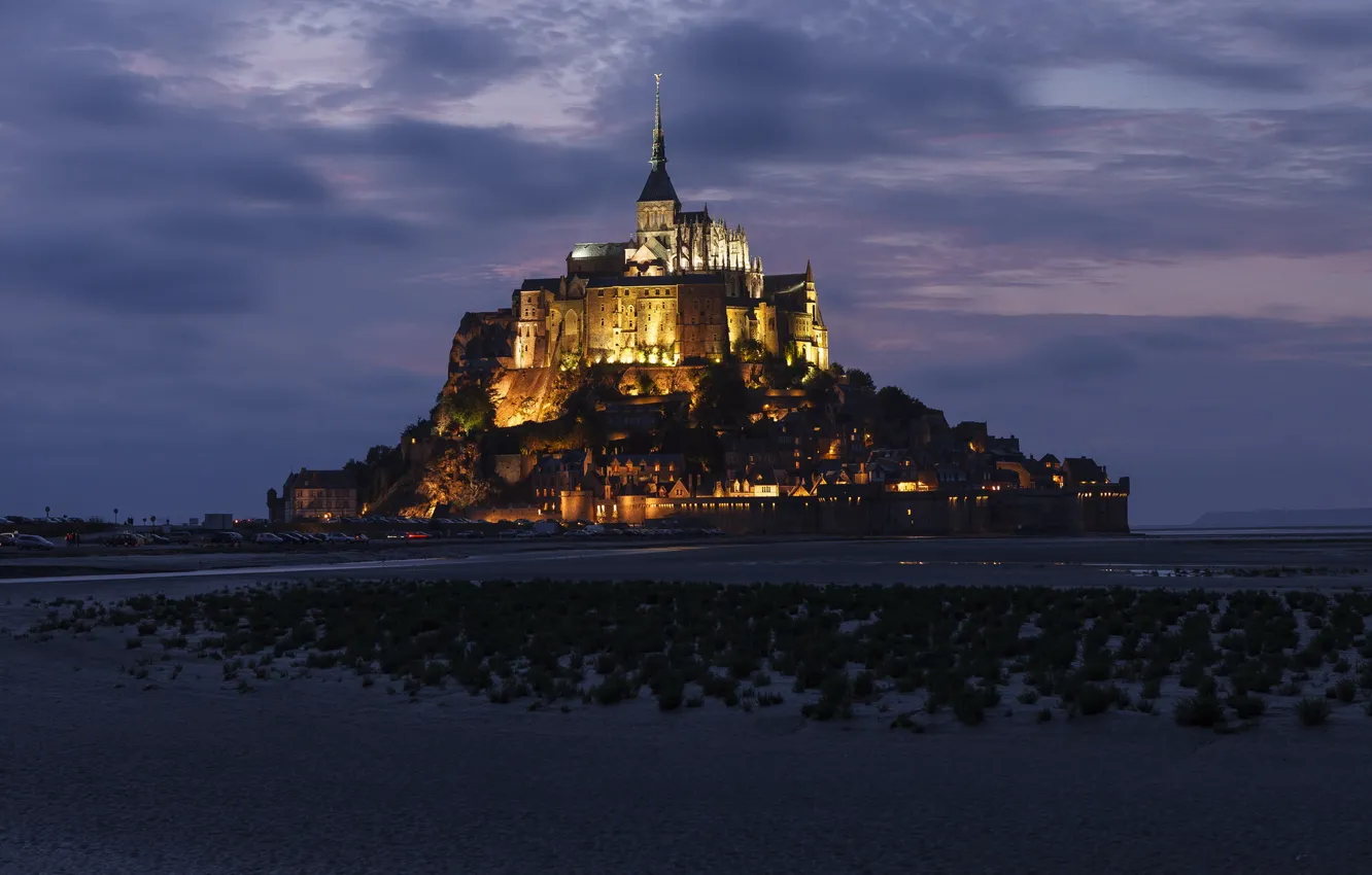 Фото обои France, Le Mont-St.-Michel, Basse-Normandie