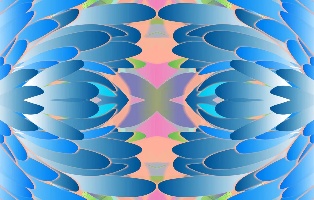 Фото обои листья, линии, цвет, симметрия