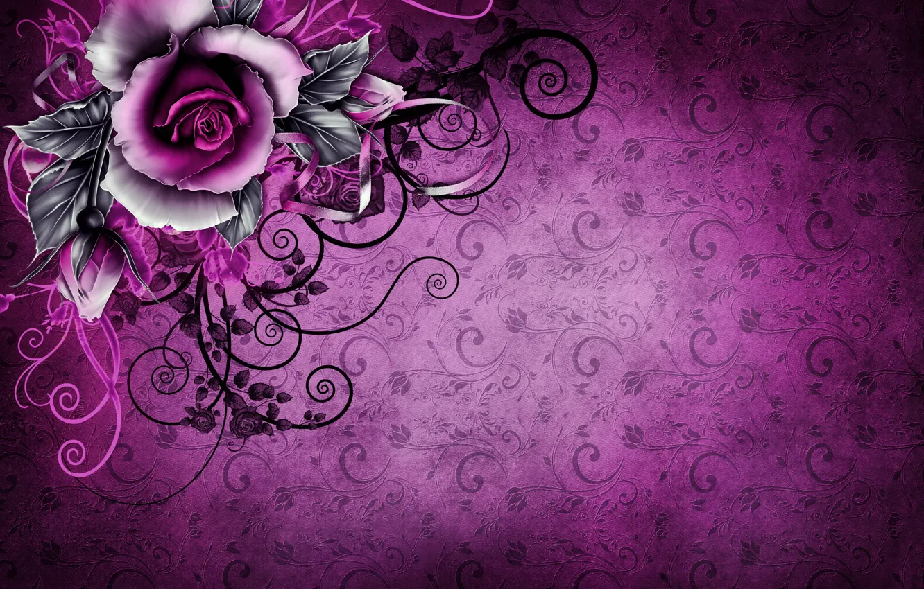 Фото обои фон, роза, текстура, wallpaper, rose, vintage, texture, винтаж