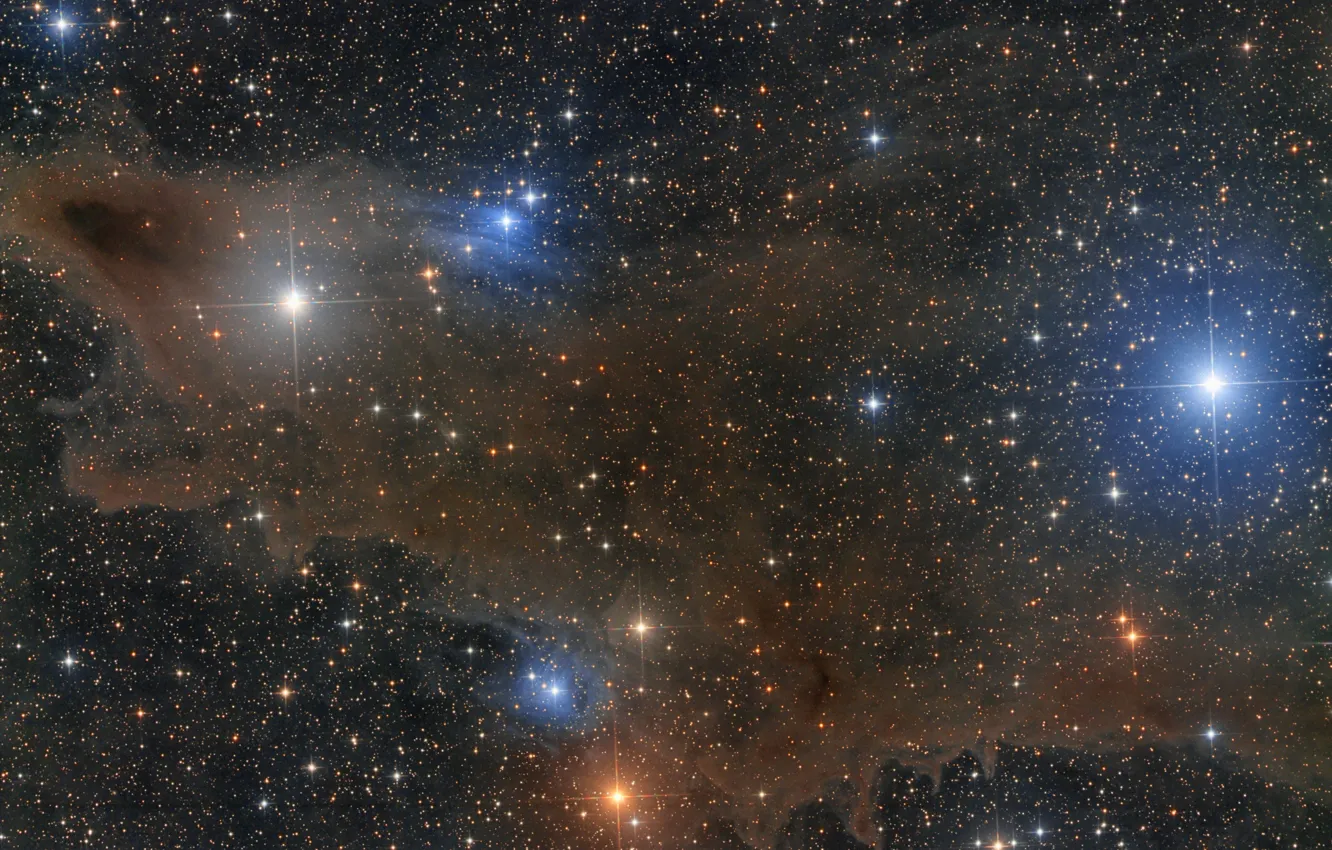 Фото обои космос, звезды, Dark Shark nebula