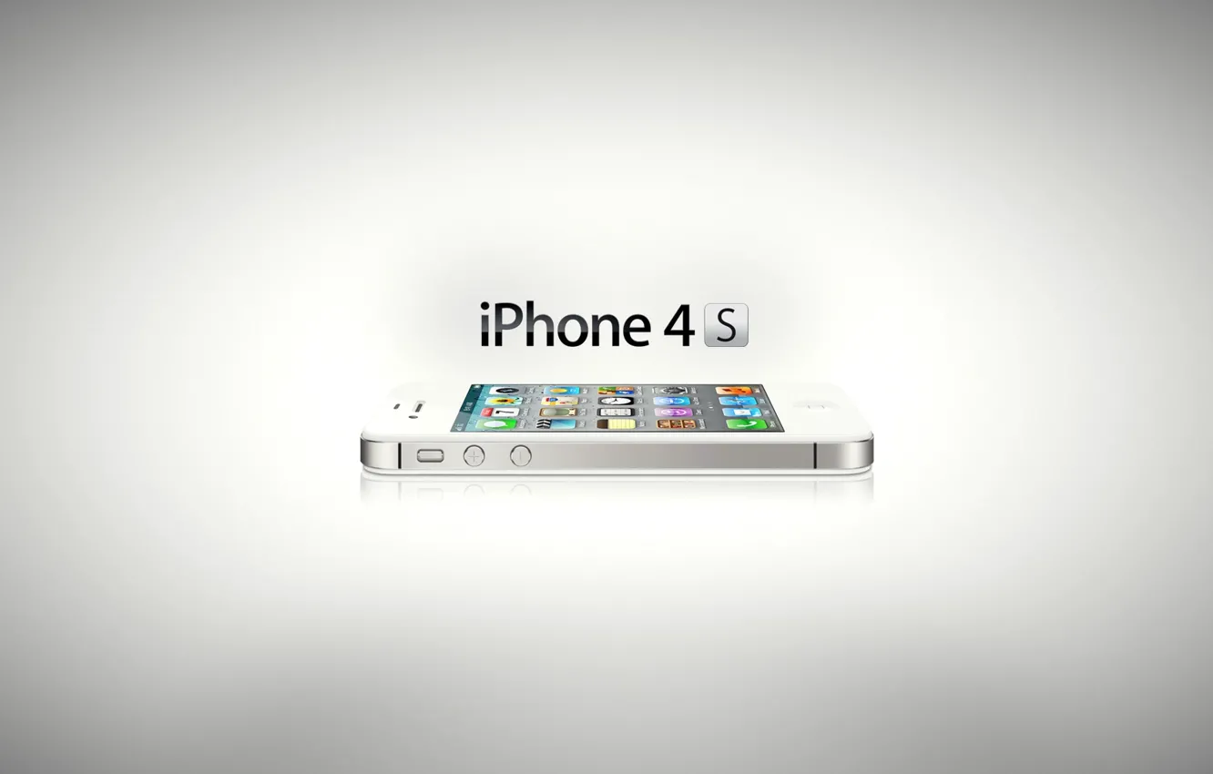 Фото обои смартфон, iOS 5, iPhone 4S, сенсорный экран, камера 8 МП, 16 Гб памяти