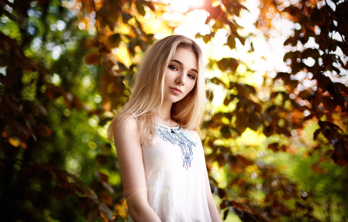 Фото обои листья, губки, прелесть, боке, Marc Hyden