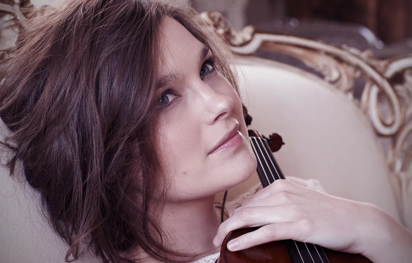 Фото обои портрет, скрипачка, Janine Jansen