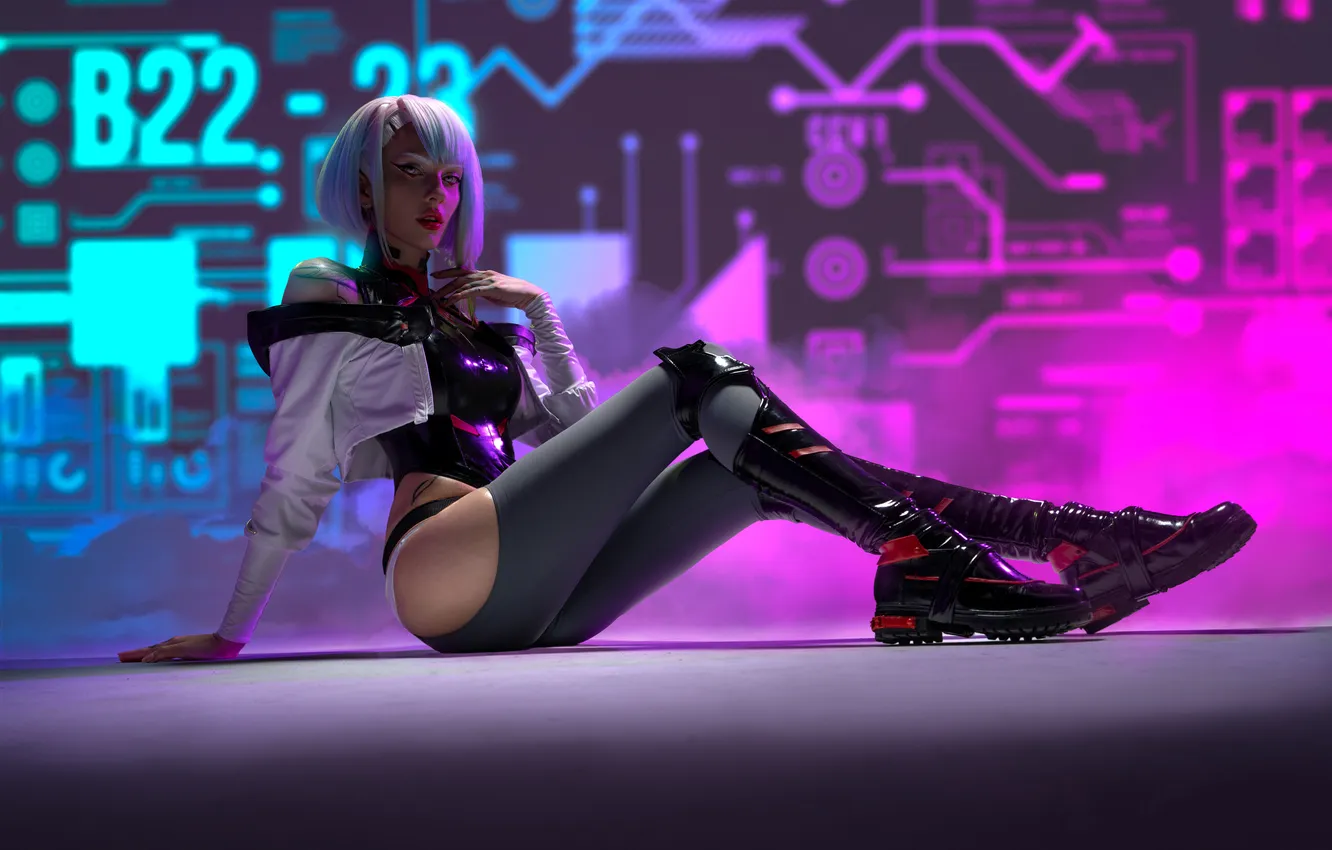 Фото обои cosplay, Xenon, Косплей, Cyberpunk, cosplay girl, Alin Ma, Lucyna Kushinada