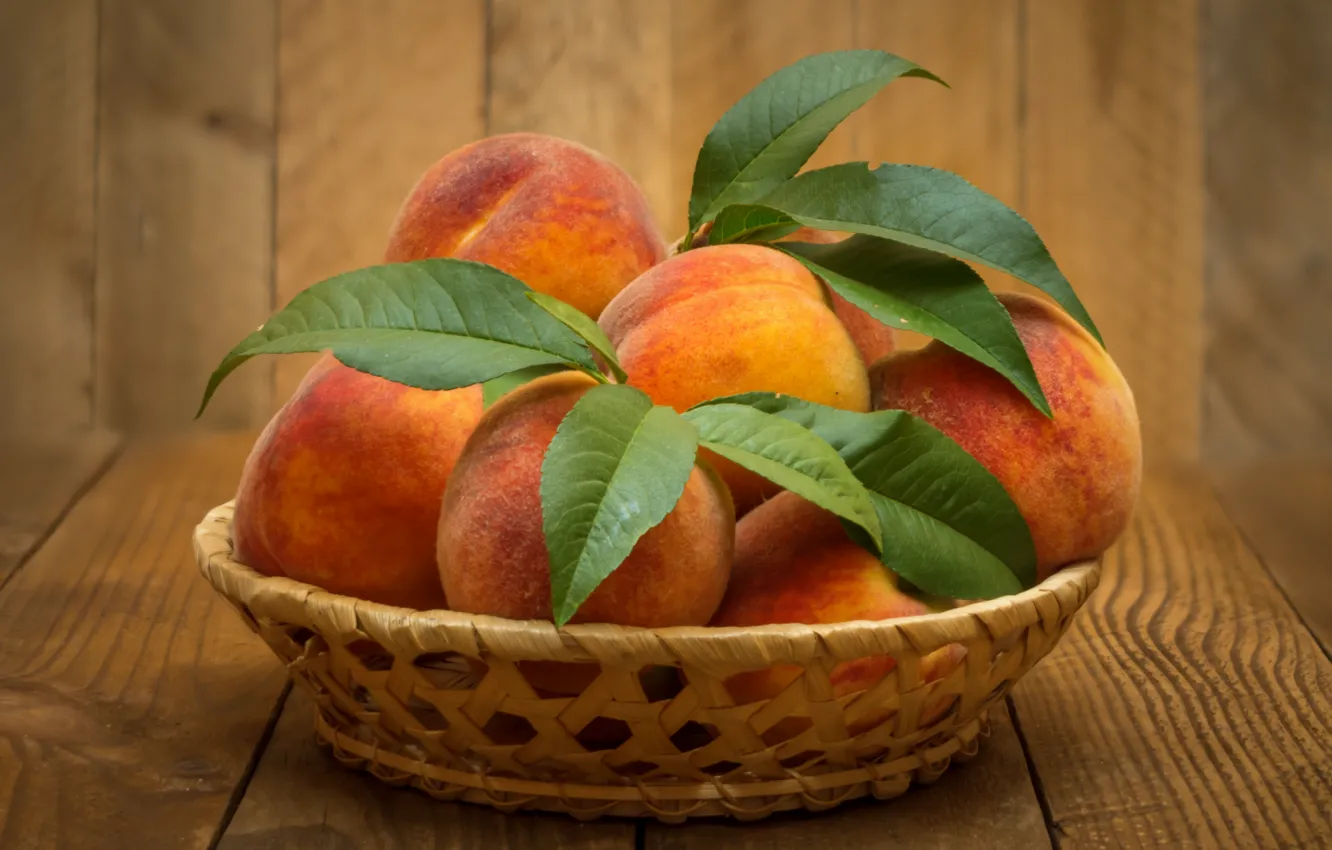 Фото обои фрукты, персики, спелые