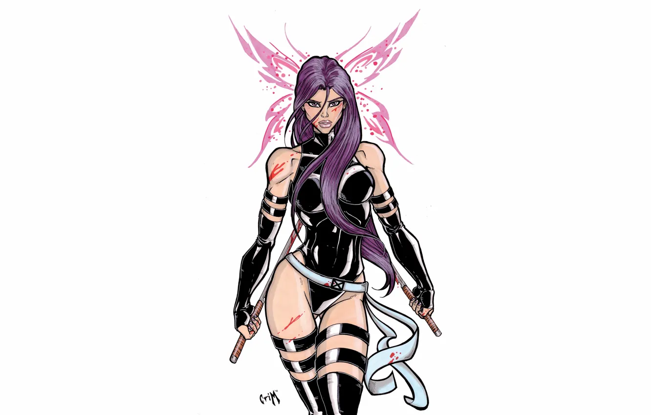 Фото обои X-Men, Marvel, Люди Икс, Psylocke, Псайлок