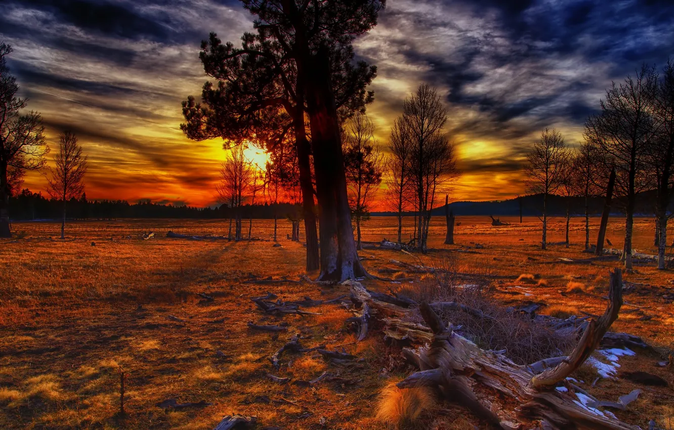 Фото обои пейзаж, sunset, Mountain