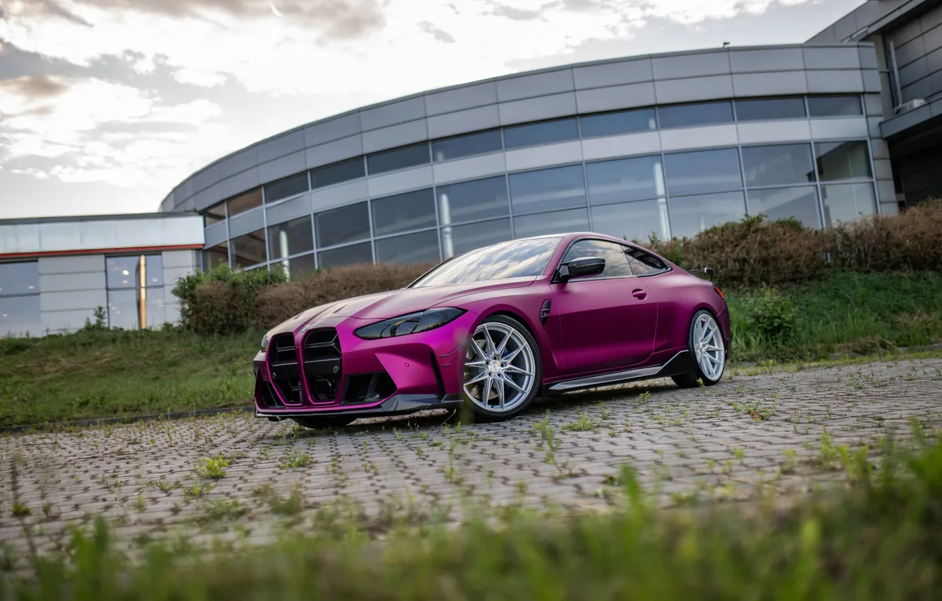 Фото обои Pink, BMW, Side, Sportcar, BMW M4