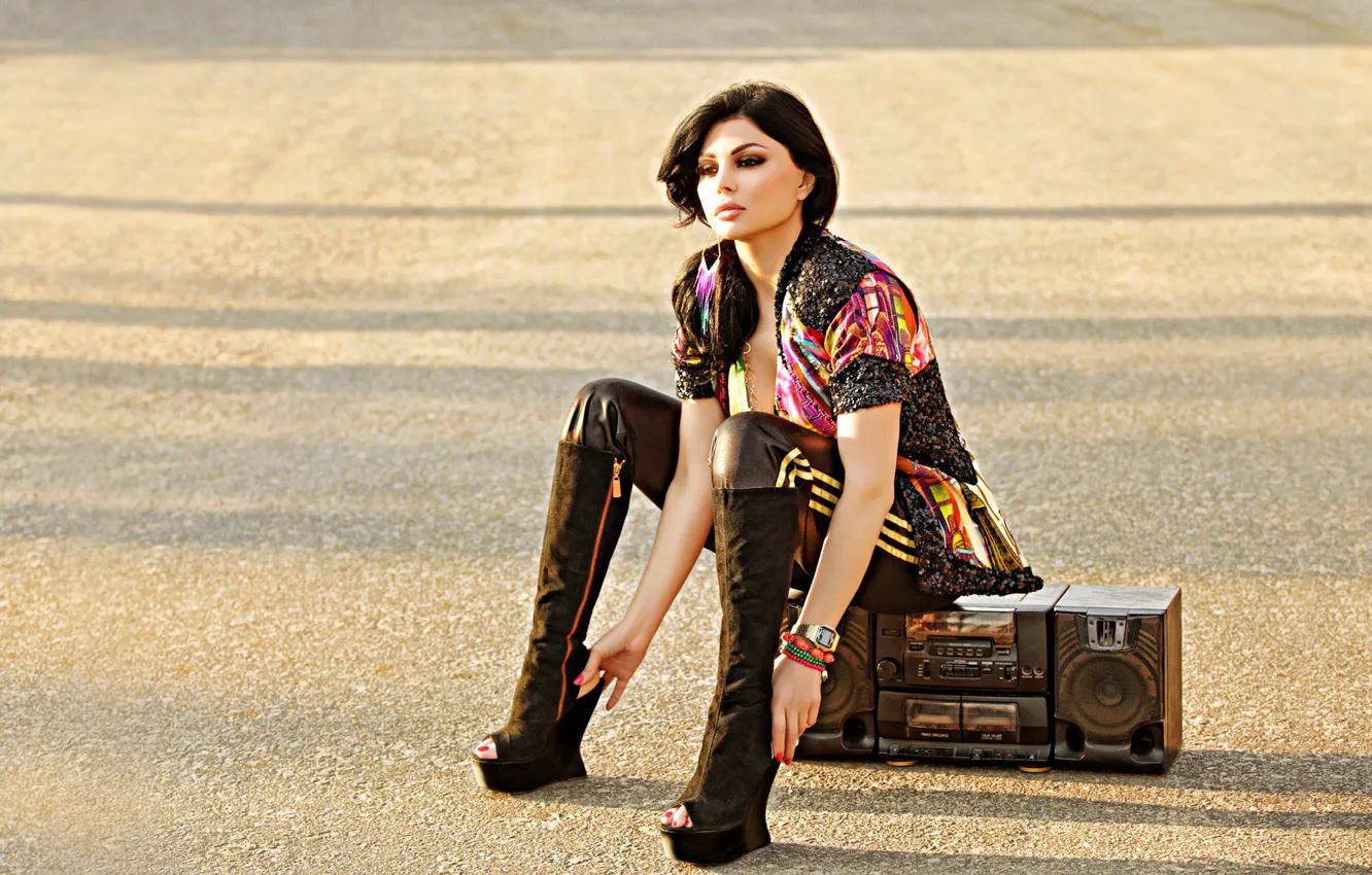 Фото обои актриса, брюнетка, певица, Ливан, haifa wehbe