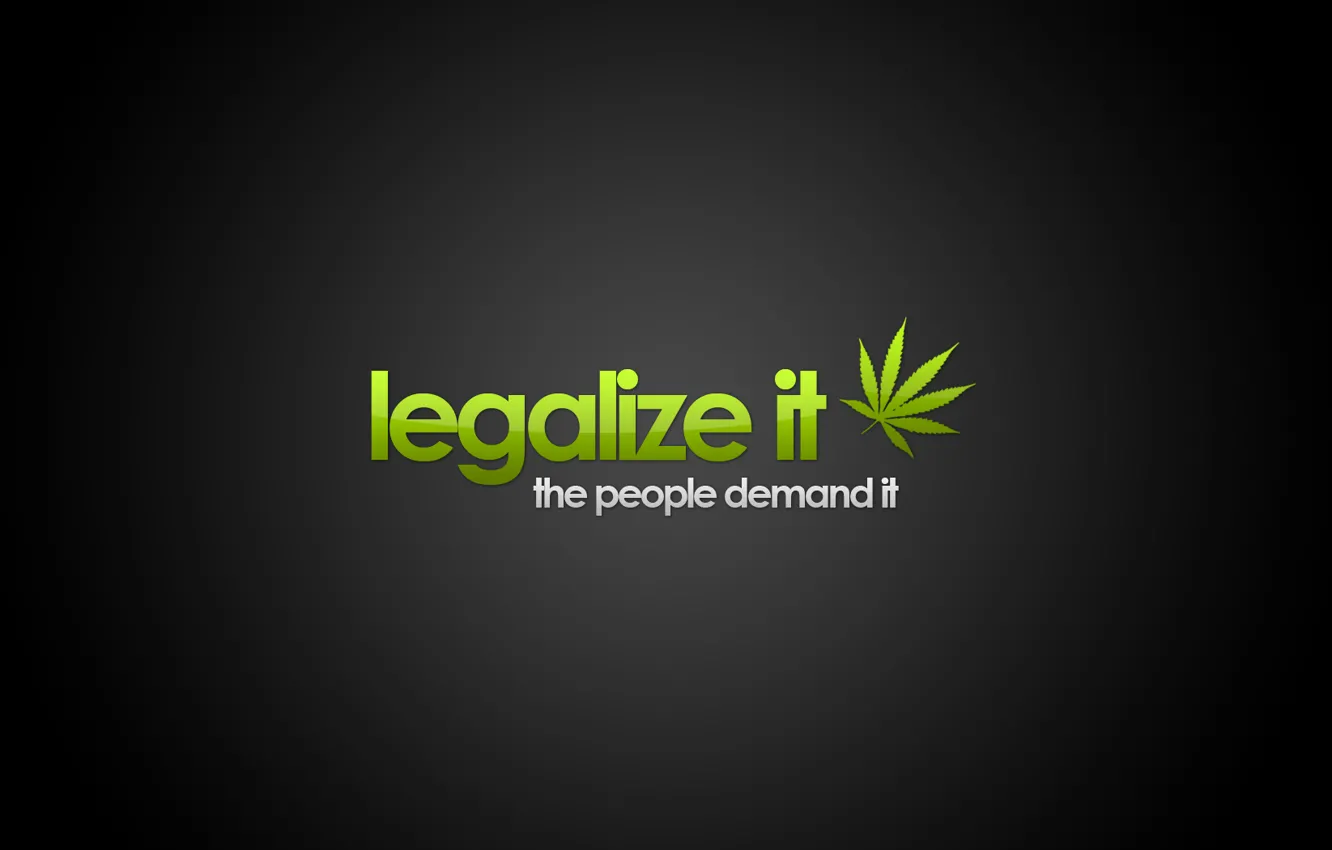Фото обои листик, Legalize it, конопли