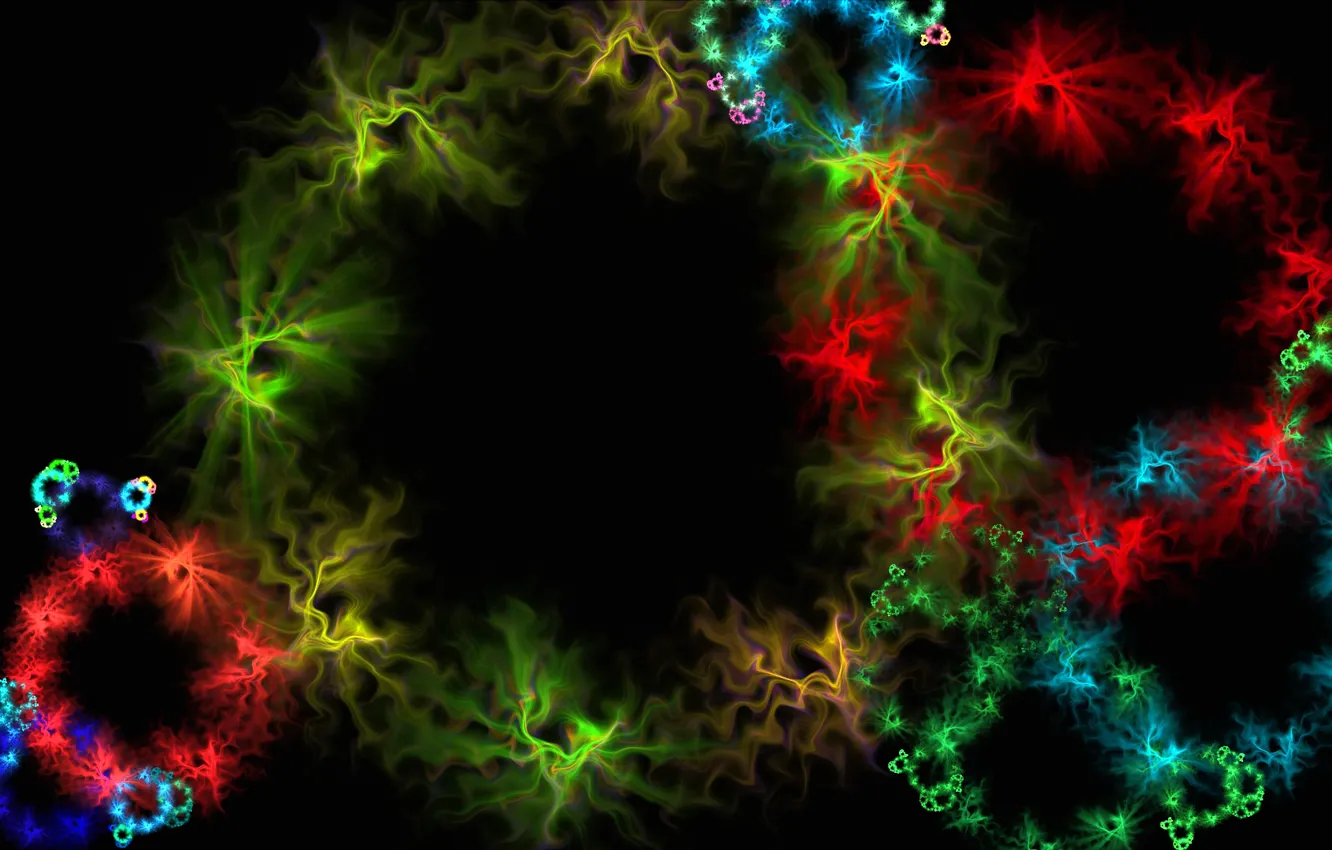 Фото обои узор, цвет, кольцо, газ, объем