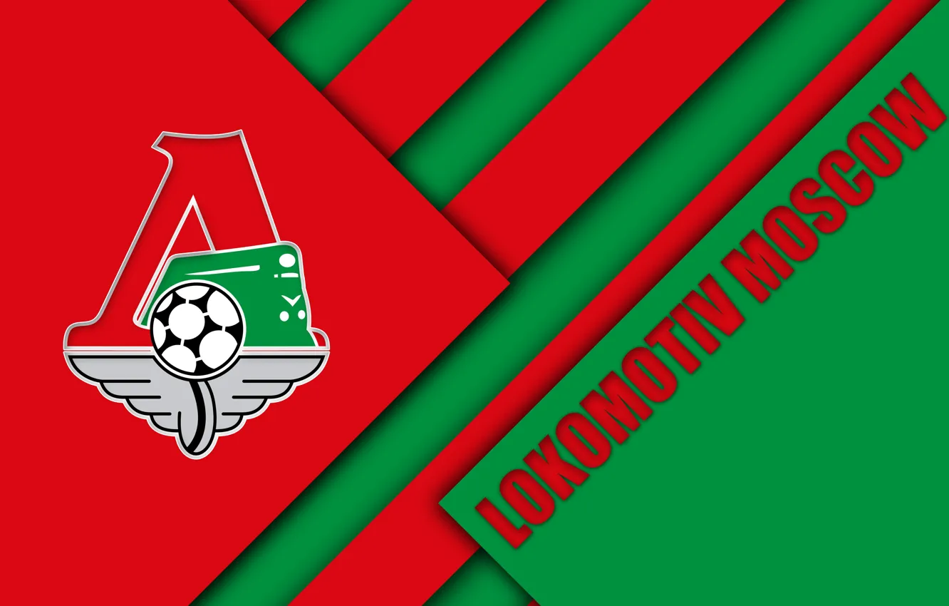 Фото обои футбол, логотип, клуб, logo, football club, Lokomotiv Moscow, Локомотив Москва
