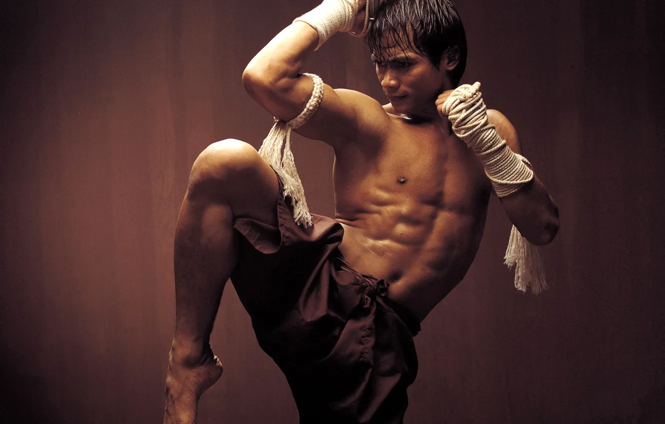 Фото обои стена, онг бак, тайский бокс