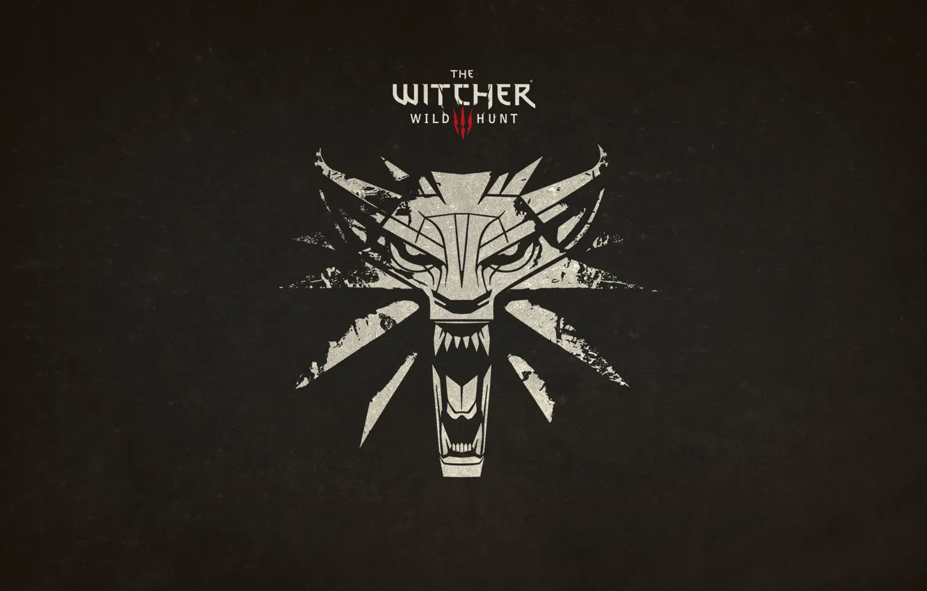 Фото обои Волк, Логотип, Ведьмак, Амулет, Witcher