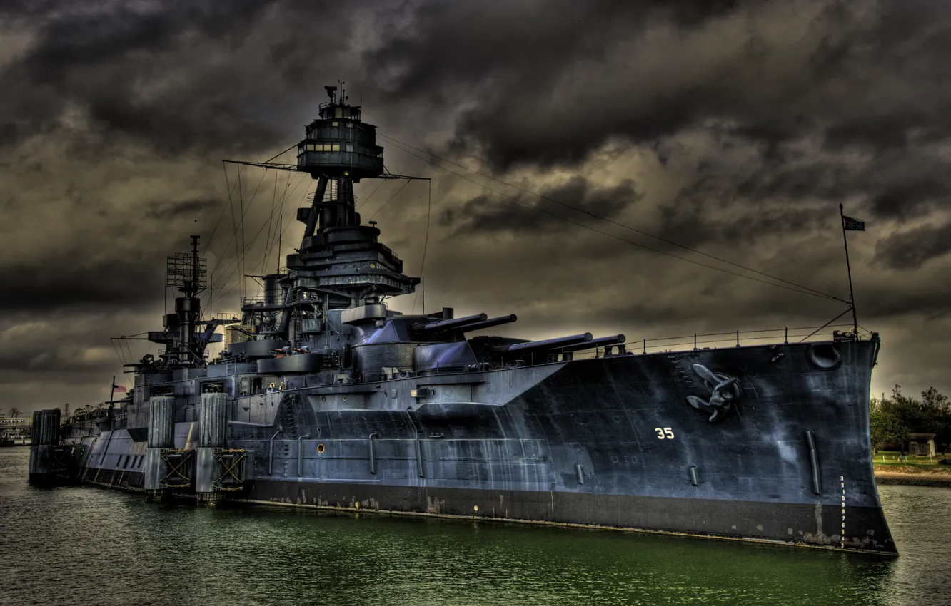 Фото обои корабль, флот, американский, военный, линкор, Texas, USS, battleship