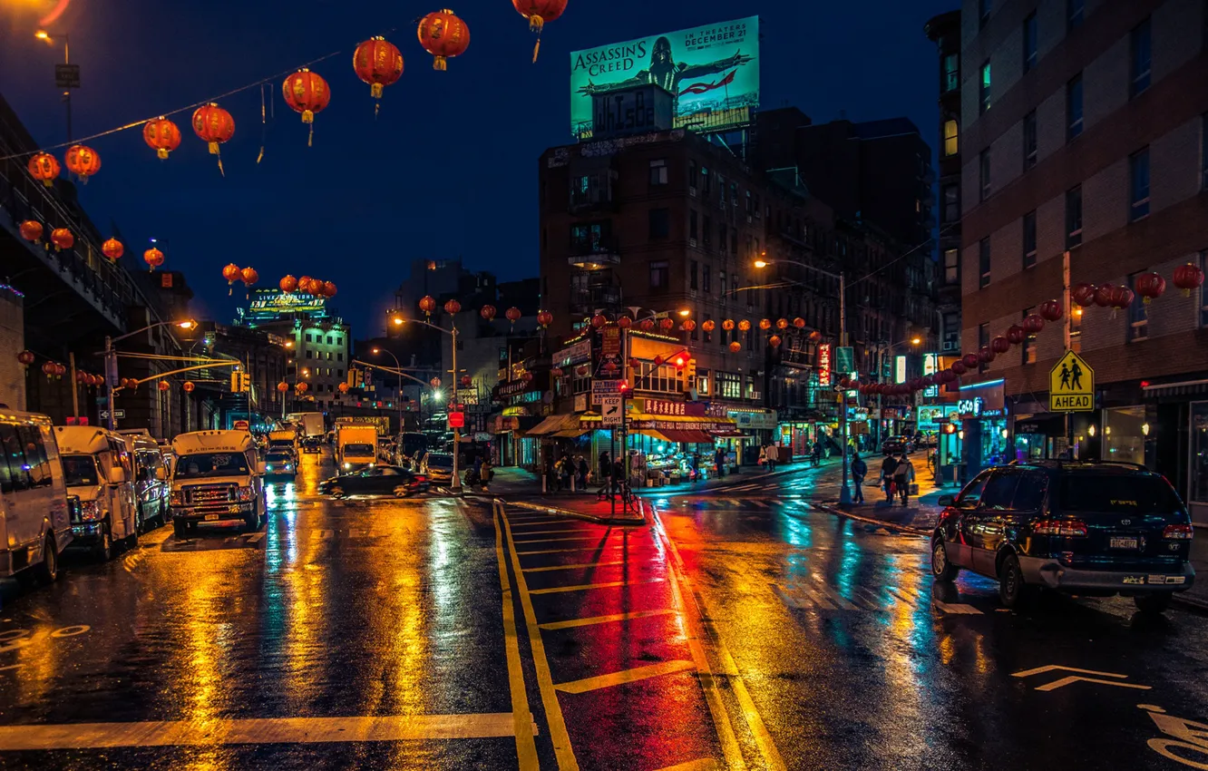 Фото обои Нью-Йорк, USA, США, New York, Chinatown, Чайна-таун