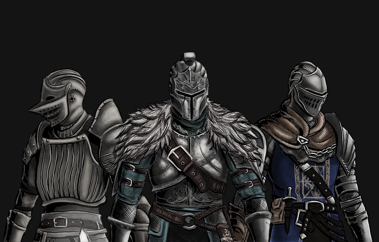 Фото обои Dark souls, Demon souls, Dark souls II, Elite Knight Armor, Faraam armor, Fluted Armor