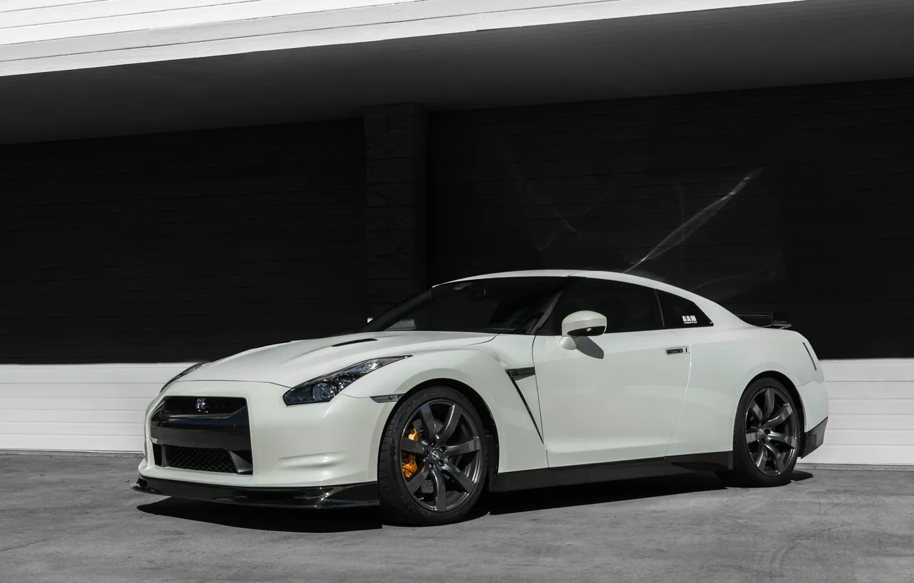 Фото обои GTR, Nissan, White