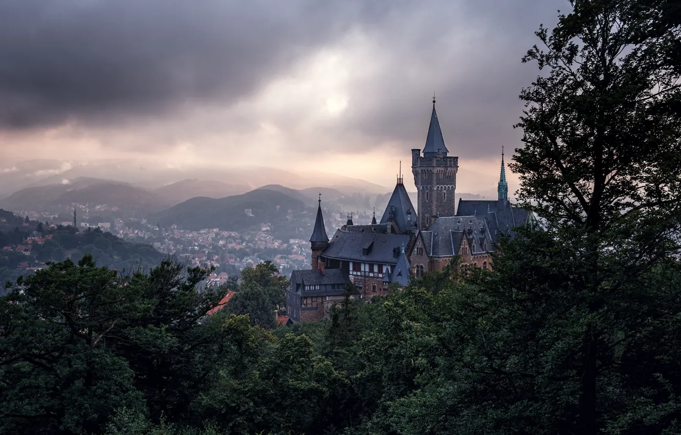 Фото обои город, замок, Германия, Germany, Schloss, Wernigerode, Wernigerode Castle