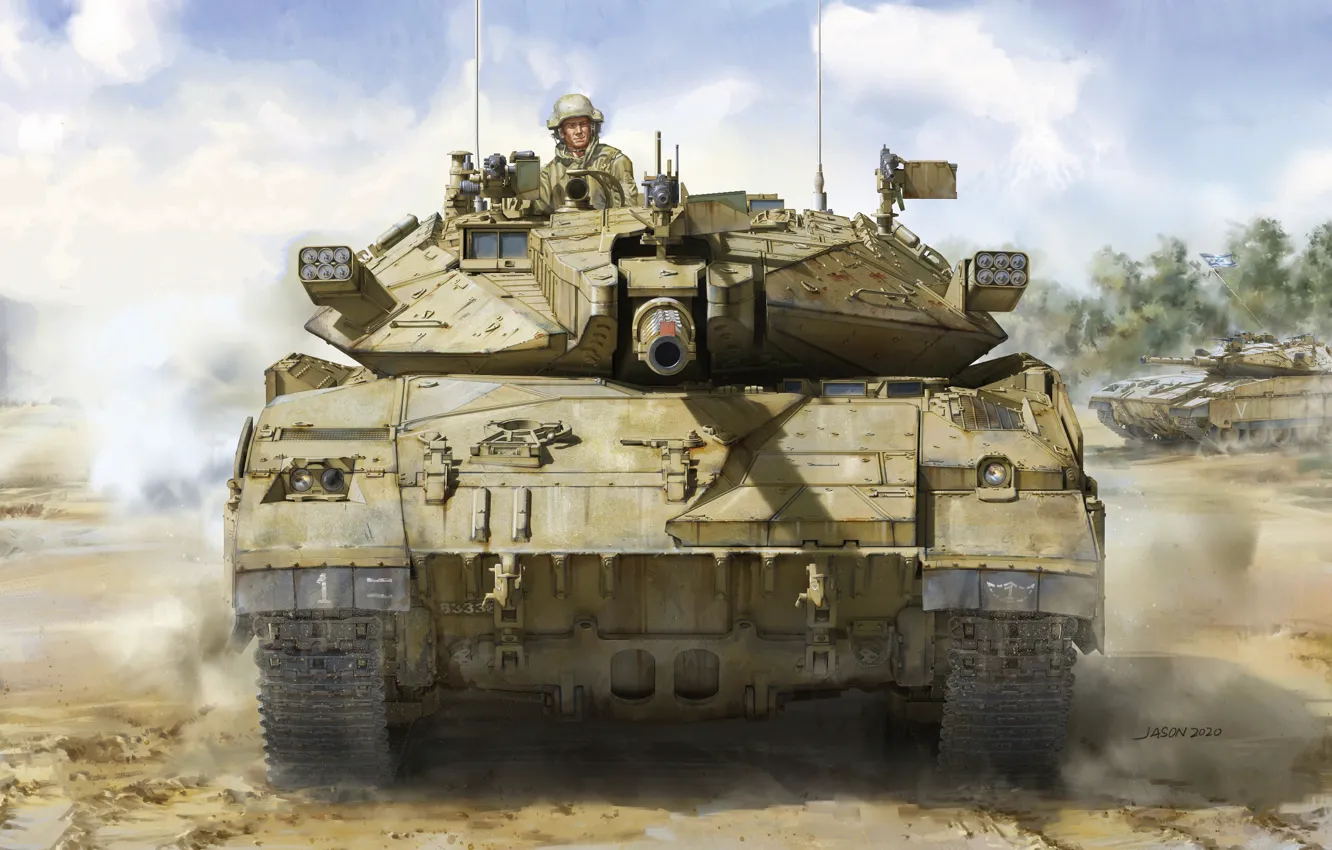 Фото обои jason, израиль, основной боевой танк, ОБТ, ЦАХАЛ, MBT, Merkava Mk.2D IDF Main Battle Tank