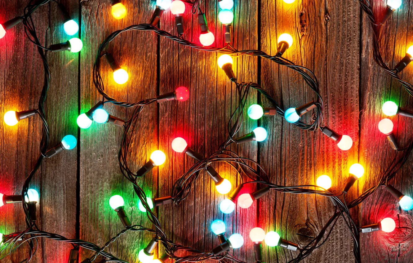 Фото обои Новый Год, Рождество, christmas, гирлянда, лампочки, merry christmas, decoration, xmas