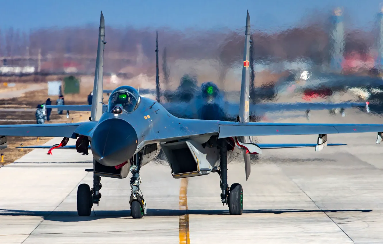Фото обои fighter, weapon, jet, Su-27, J-11, shengyang J-11