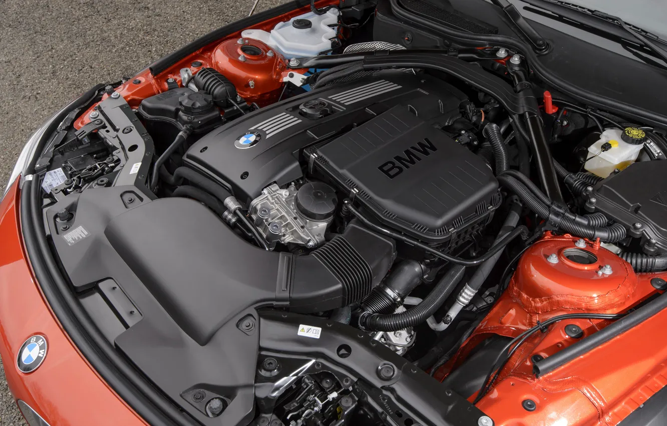 Фото обои двигатель, BMW, родстер, 2013, E89, BMW Z4, турбонаддув, Z4