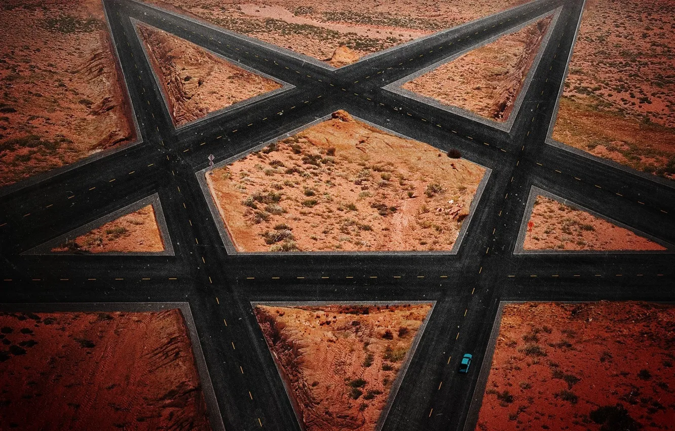 Фото обои car, cinema, wallpaper, fantasy, road, devil, desert, science fiction