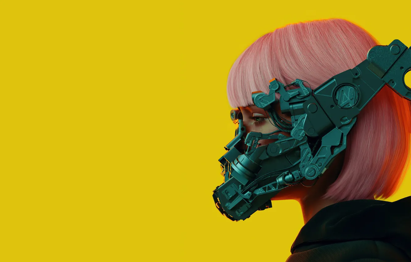 Фото обои девушка, Girl, киберпанк, cyberpunk, digital art, Cyber