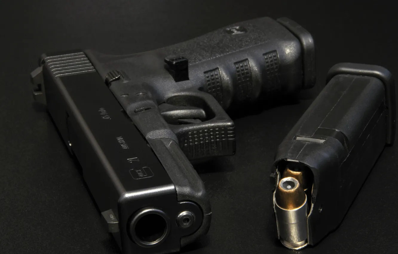 Фото обои макро, пистолет, оружие, Glock 21