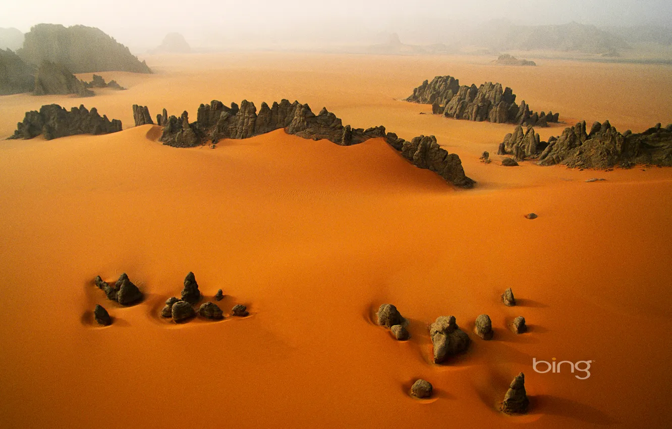 Фото обои песок, Африка, пустыня камни, Чад, karnasai valley