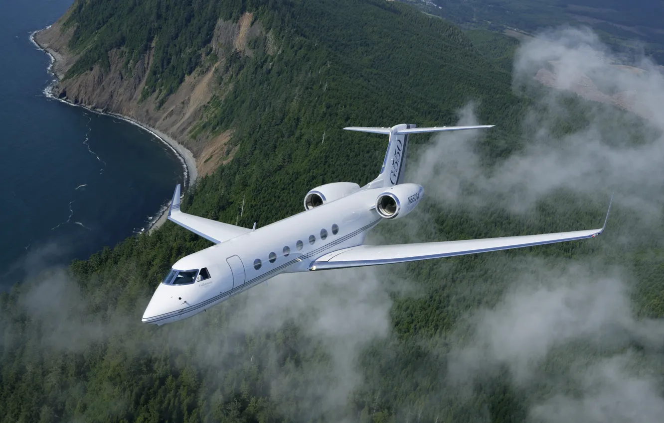 Фото обои Aerospace G550, Gulfstream, showing
