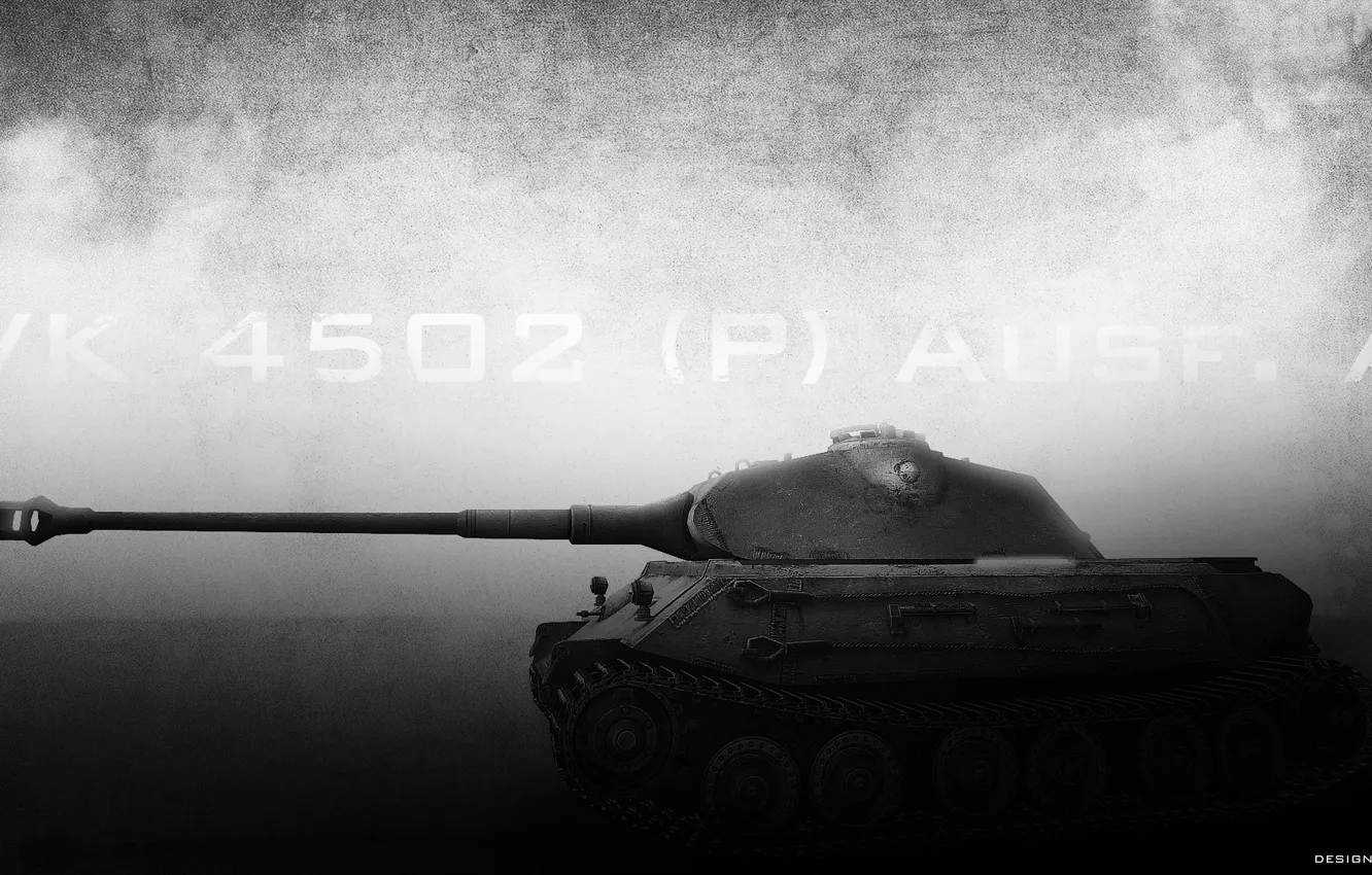 Фото обои dark, танк, world of tanks, wot, VK 4502 (P) Ausf