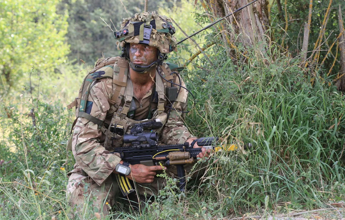 Фото обои оружие, армия, солдат, British Army