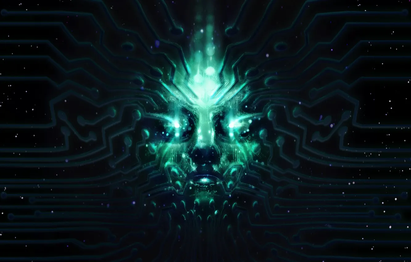 Фото обои компьютер, голограмма, Remastered, лик, System Shock, OtherSide