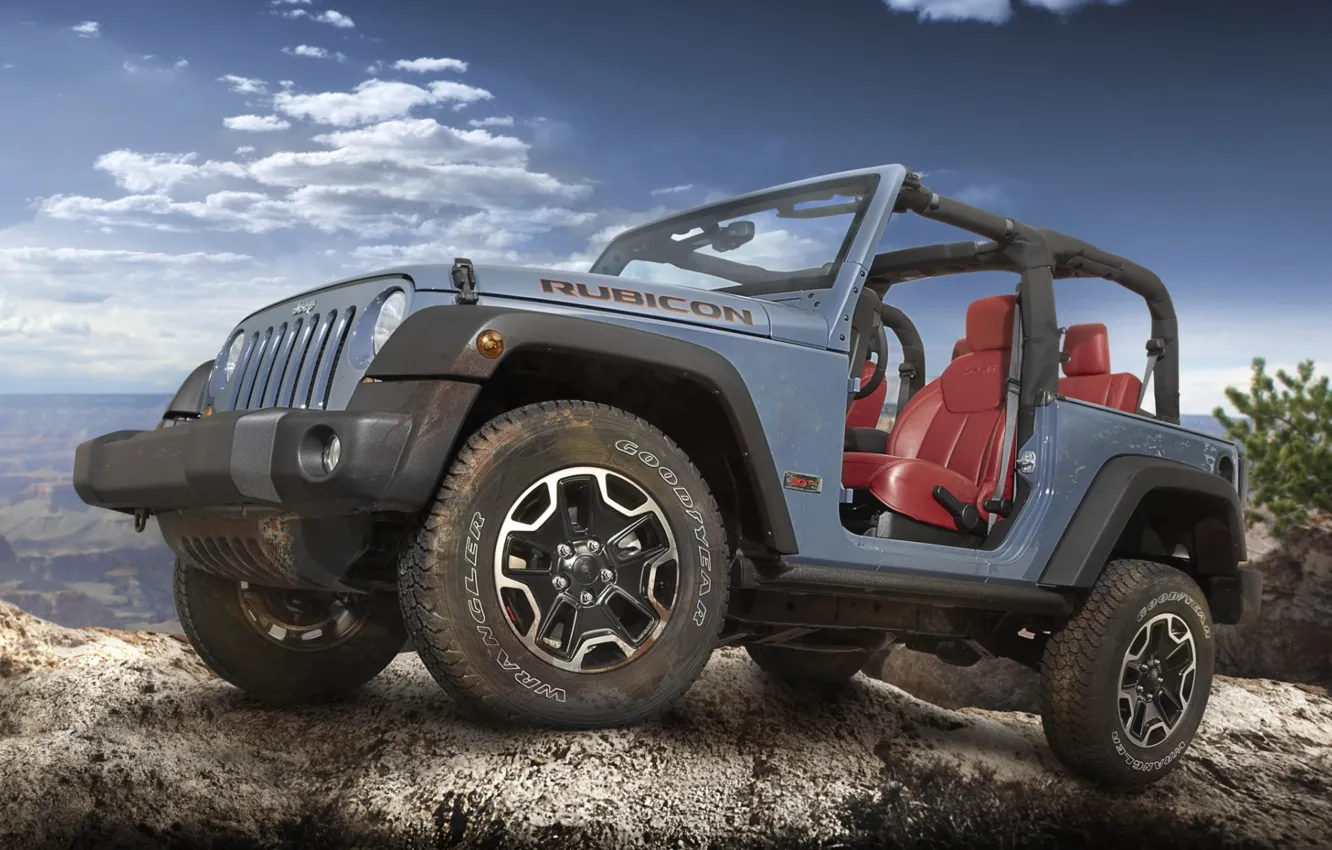 Фото обои Джип, передок, Wrangler, Ренглер, Jeep, Rubicon, 10th Anniversary