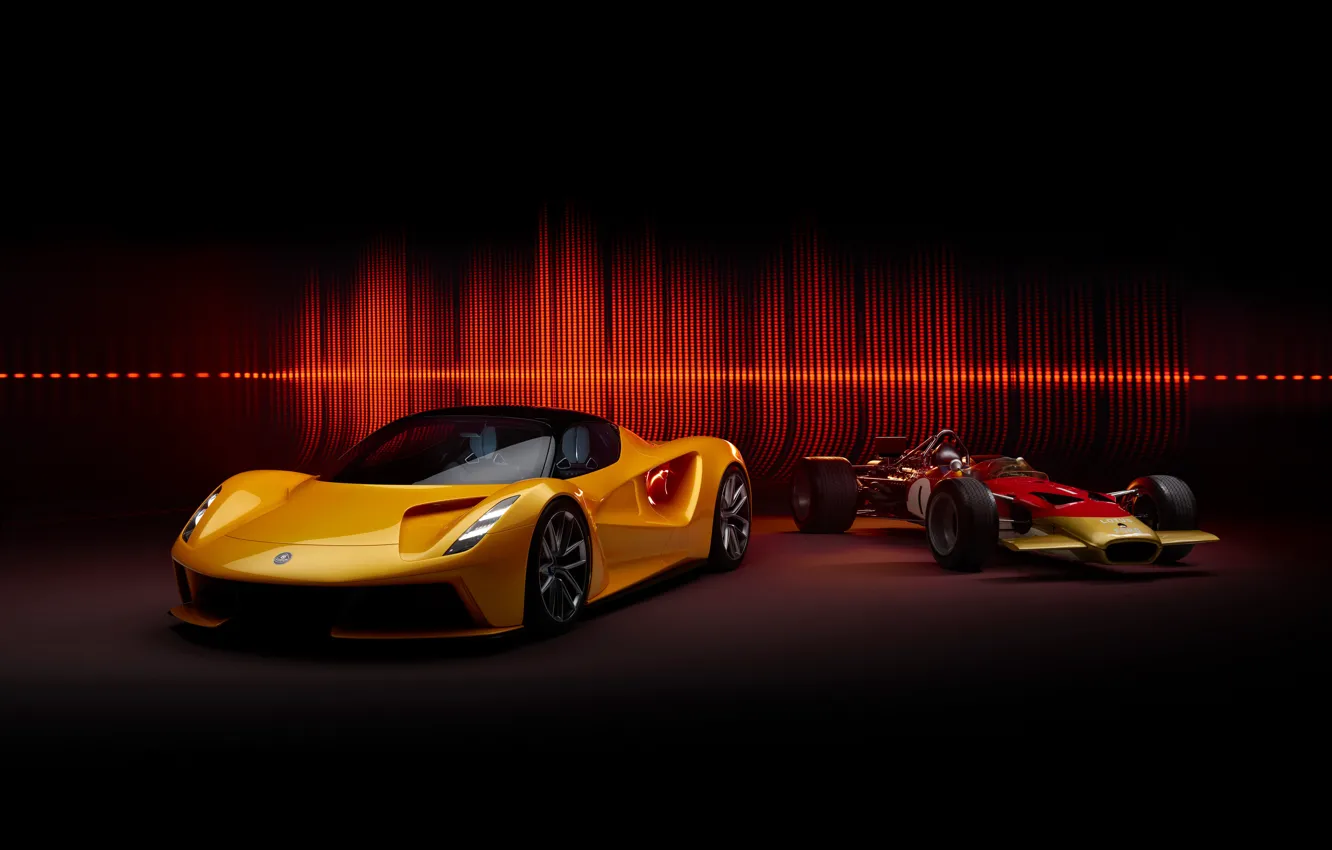 Фото обои Lotus, cars, front view, Lotus Evija, Lotus 49