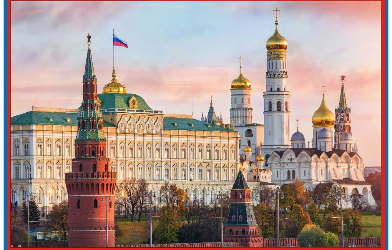 Фото обои картина, арт, Москва, Кремль, ART, Россия, Russia, Moscow