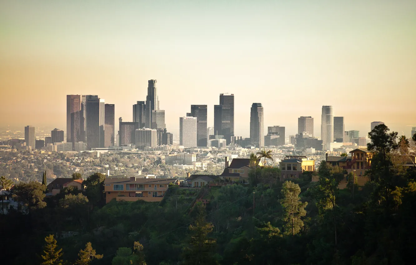 Фото обои city, город, USA, skyline, Los Angeles, California