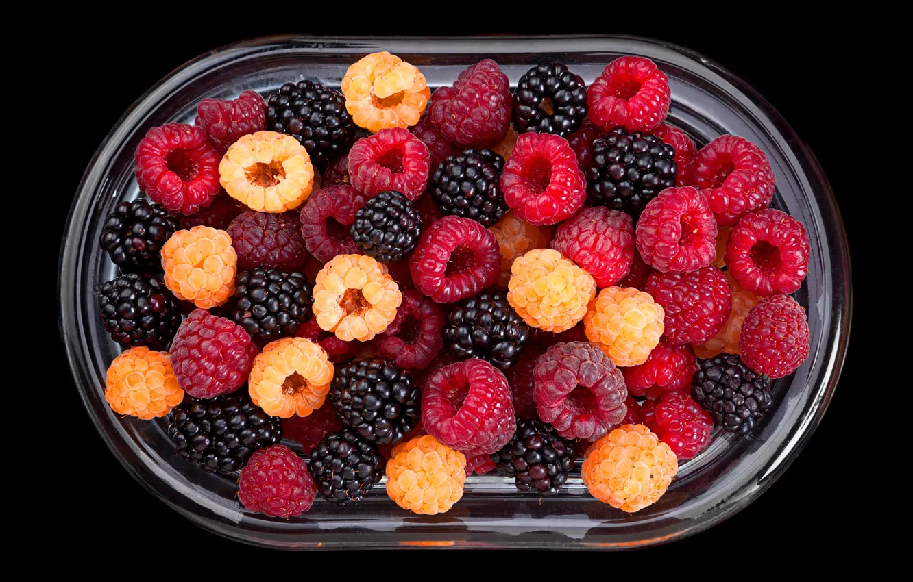 Фото обои ягоды, малина, миска, fresh, ежевика, berries, raspberry