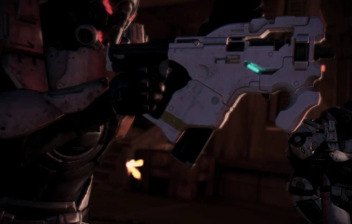 Фото обои будущее, оружие, война, солдаты, Mass Effect, цербер