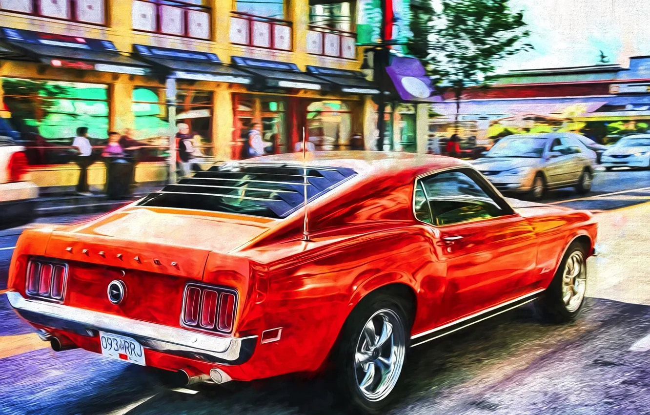Фото обои Mustang, Ford, мускул кар, Muscle car