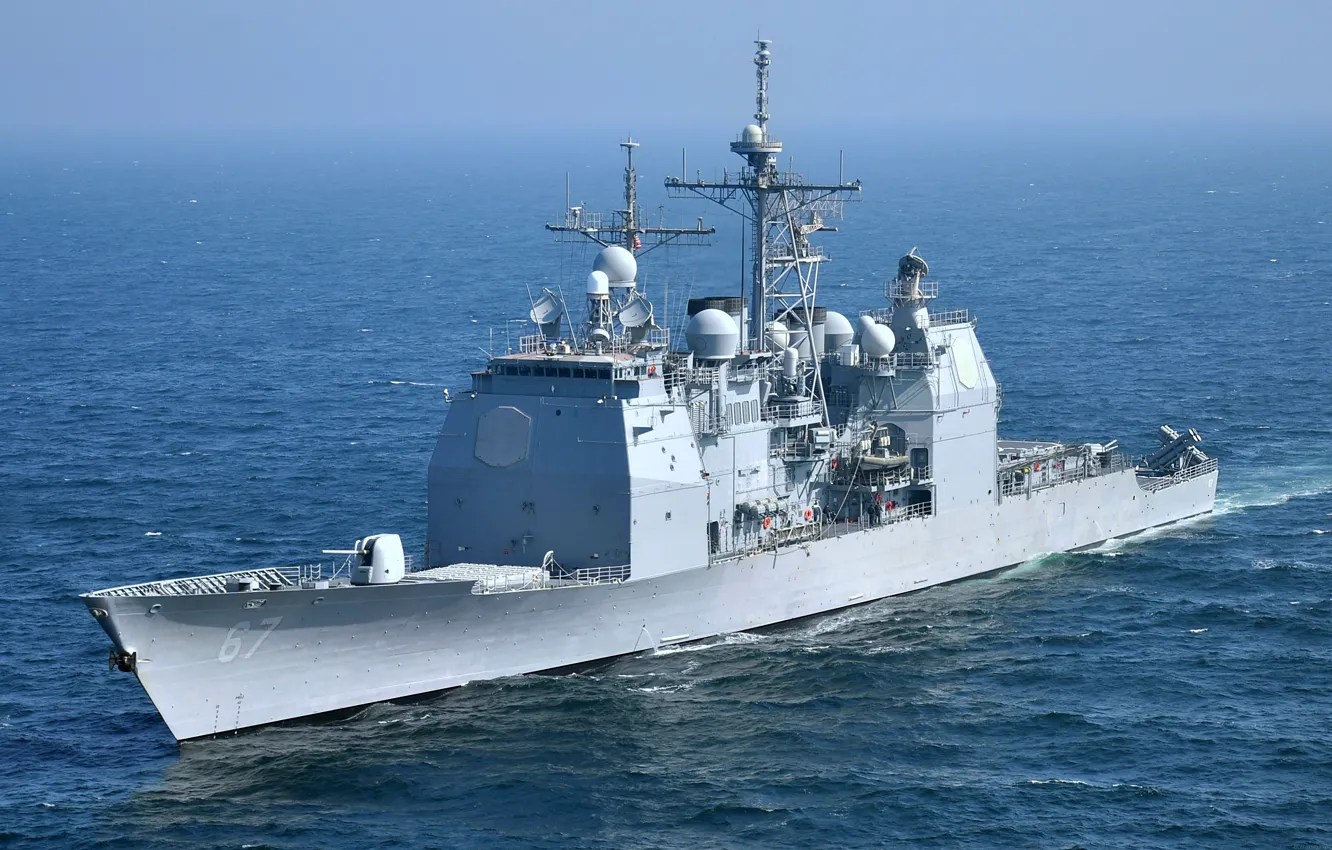 Фото обои крейсер, ракетный, CG-67, USS Shiloh