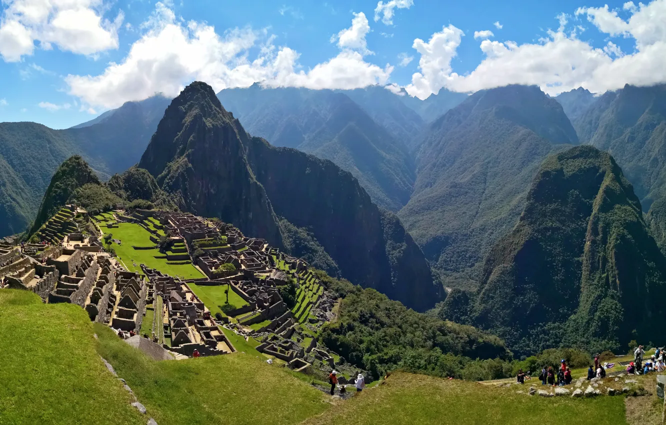 Фото обои Mountains, Peru, ancient, Machu Picchu, relic