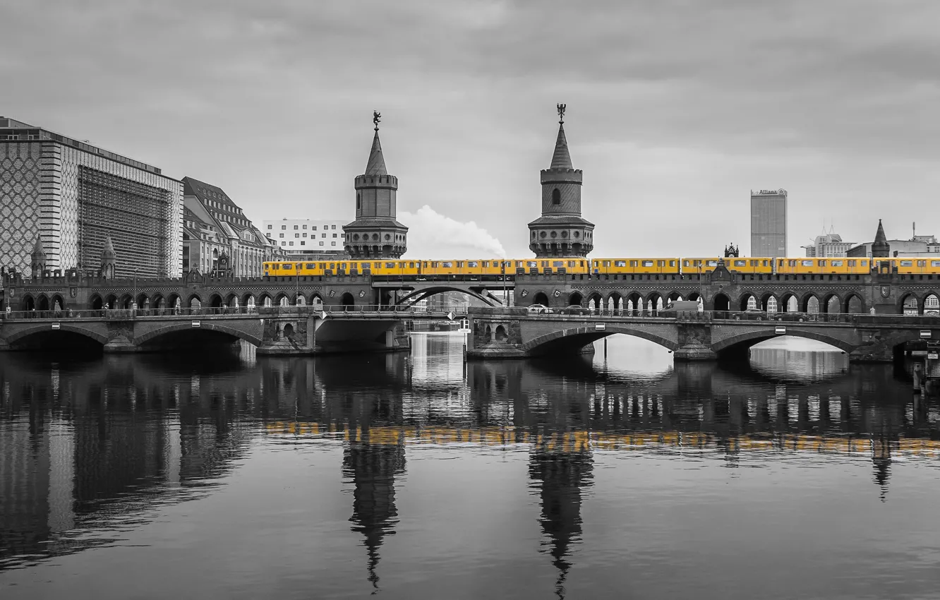 Фото обои Berlin, Oberbaumbrücke, Spree